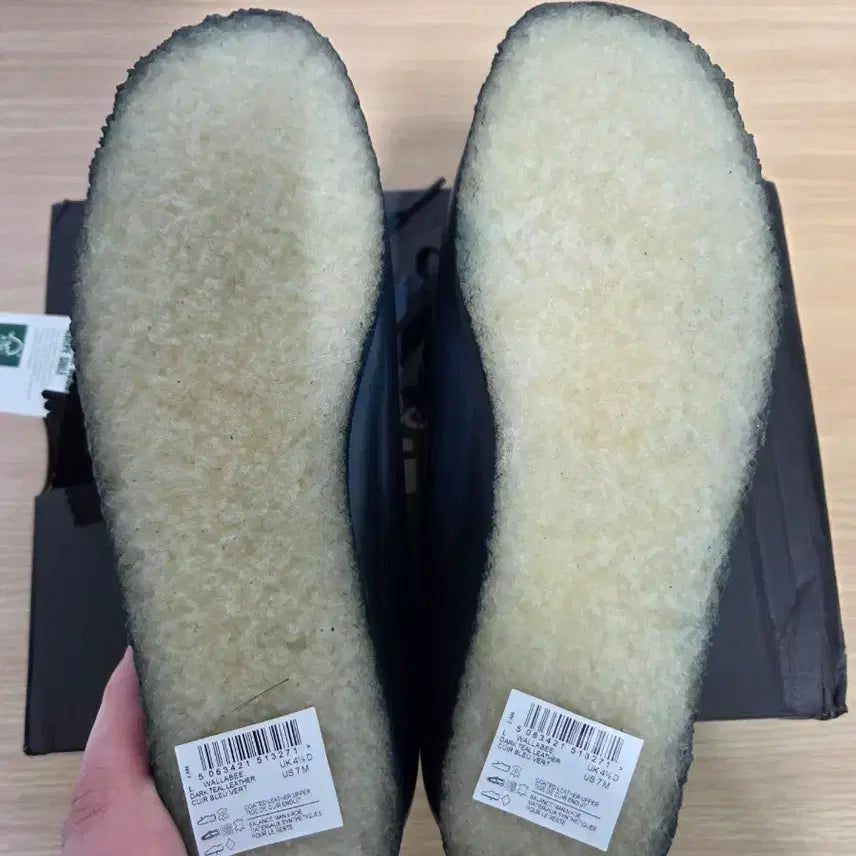 [BUNJANG] Clarks Wallabee Dark Teal Leather Shoes / 클락스 여성 왈라비 다크 틸 레더 240mm