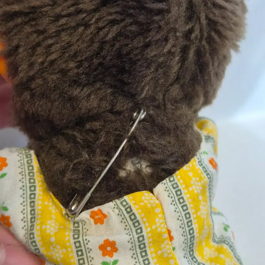 [BUNJANG] Vintage 80s Monchhichi Doll Yellow Dress / 빈티지 80년대 몬치치 인형 노랑색 원피스