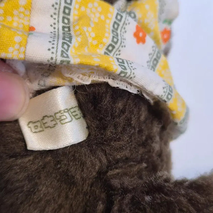 [BUNJANG] Vintage 80s Monchhichi Doll Yellow Dress / 빈티지 80년대 몬치치 인형 노랑색 원피스