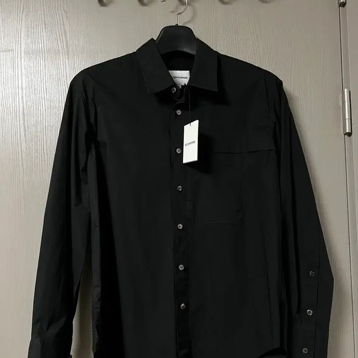 [BUNJANG] Solid Homme Black Shirt 95 New / 솔리드옴므 블랙 셔츠 95 새제품