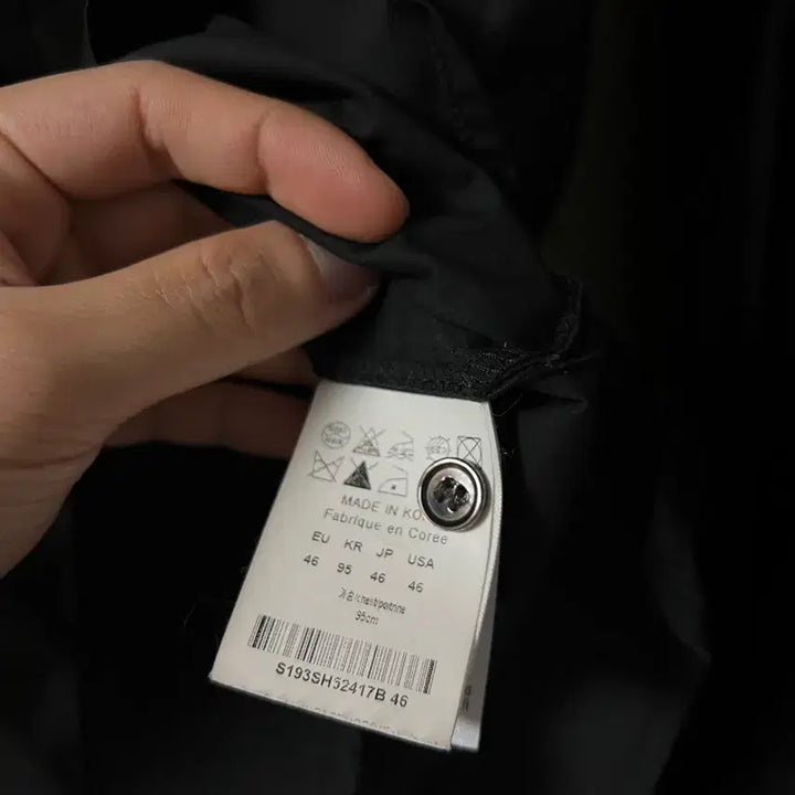 [BUNJANG] Solid Homme Black Shirt 95 New / 솔리드옴므 블랙 셔츠 95 새제품