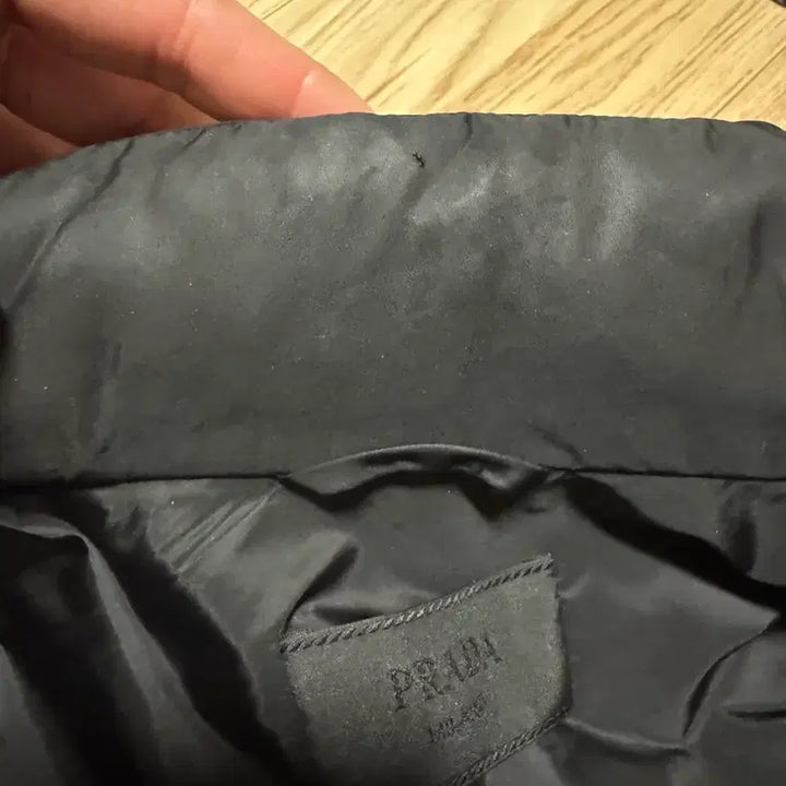 [BUNJANG] Prada Re-Nylon Triangle Logo Down Jacket / 프라다 리나일론 삼각로고 패딩 다운 재킷 54사이즈 SGY091 블랙