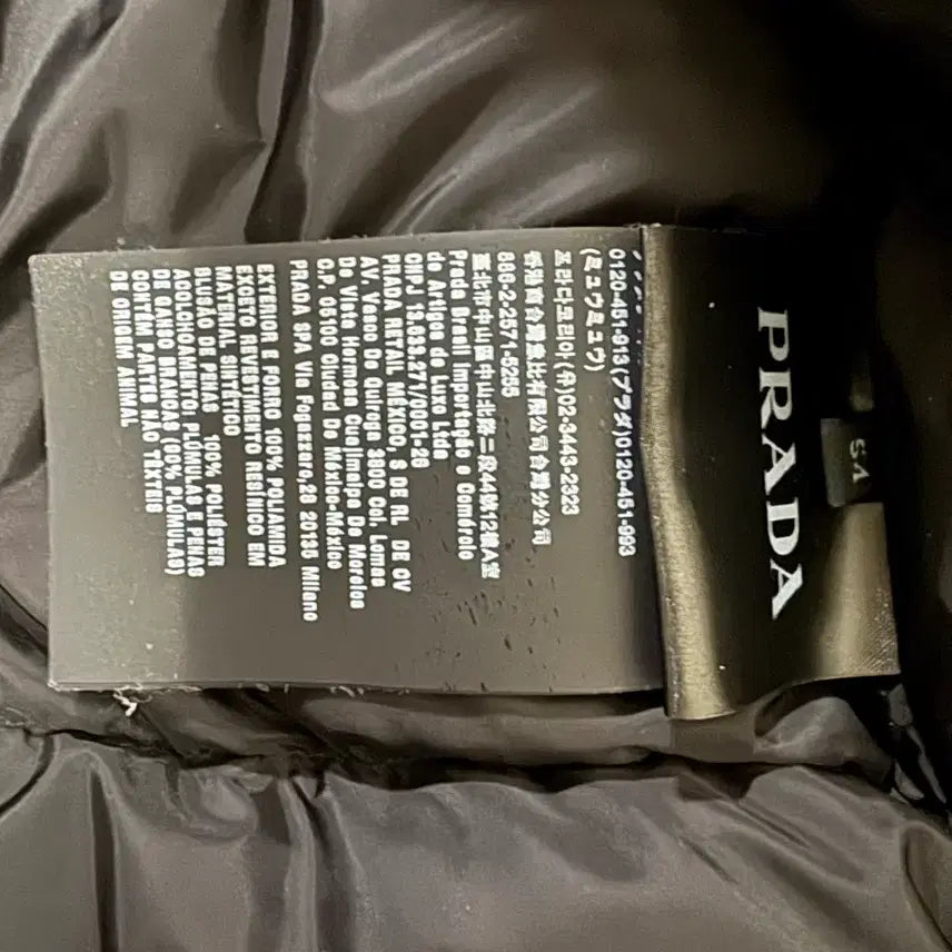 [BUNJANG] Prada Re-Nylon Triangle Logo Down Jacket / 프라다 리나일론 삼각로고 패딩 다운 재킷 54사이즈 SGY091 블랙