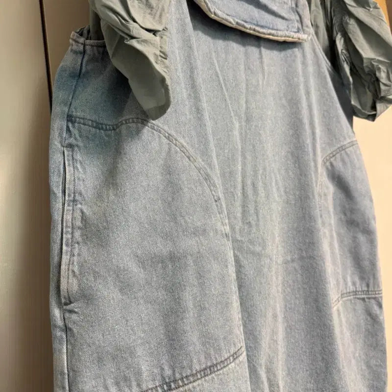 [BUNJANG] 르드망 Denim Pinafore Dress / 르드망 브랜드 청 멜빵 원피스 나시 667788정도 사이즈