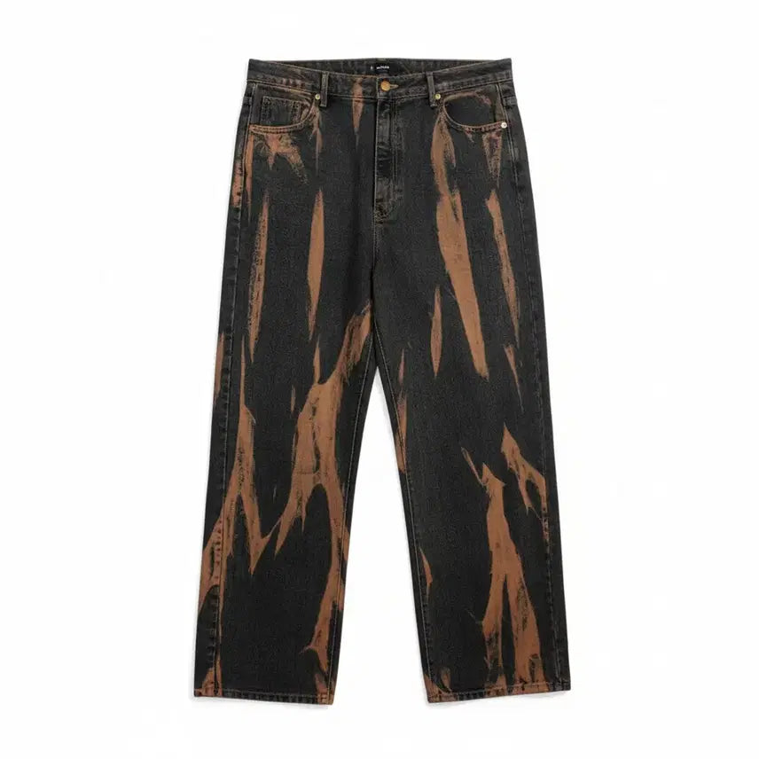 [BUNJANG] Bleach Wash Denim Pants / 남성2XL/ 느낌표 블리치 워싱 데님팬츠