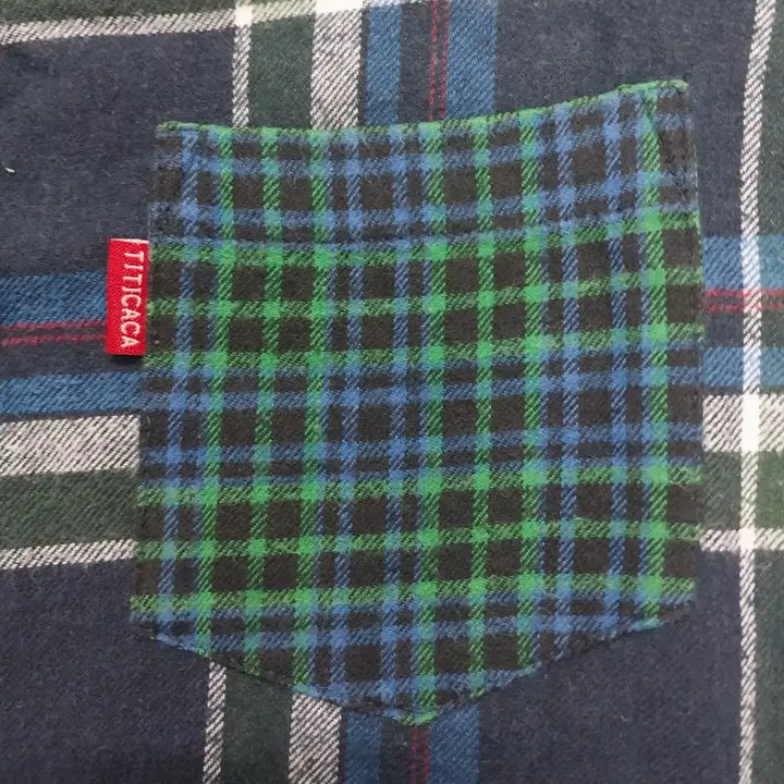 [BUNJANG] Tititicaca Patchwork Check Long Shirt M / tititicaca 티티카카 패치워크 체크 롱 셔츠 M (55까지)