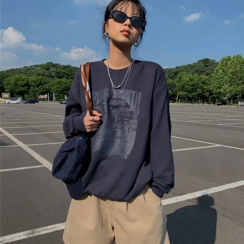 [BUNJANG] NORSEN Navy Heavy MTM / 노어슨 맨투맨 (네이비)