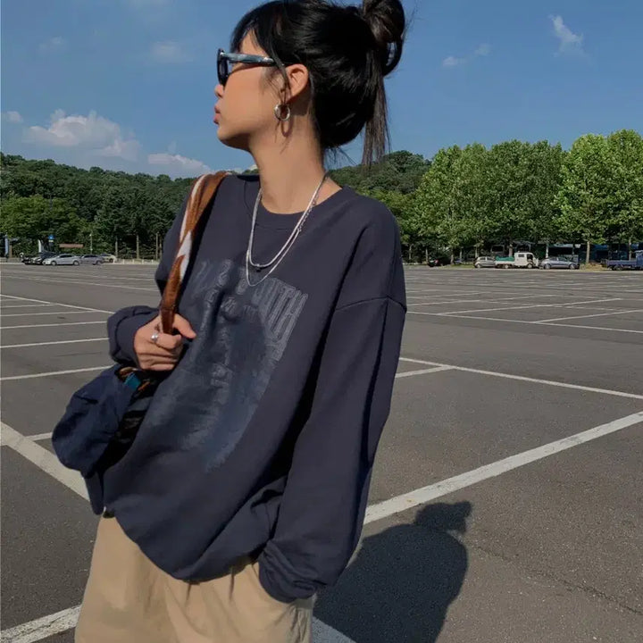 [BUNJANG] NORSEN Navy Heavy MTM / 노어슨 맨투맨 (네이비)