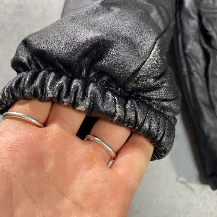 [BUNJANG] HILL CROP Japan Black Leather Jacket / [M] HILL CROP 힐크롭 재팬 블랙 레더 자켓