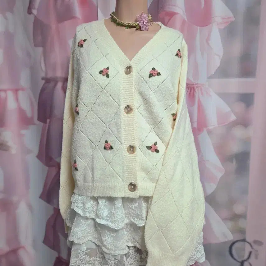 [BUNJANG] Spao Mori Girl Vintage Cardigan / 스파오 모리걸 빈티지 가디건