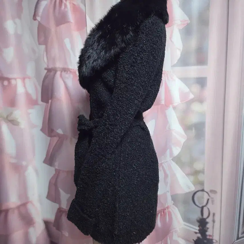 [BUNJANG] LD Prime Rabbit Fur Cardigan / 새상품 LD prime 원가 11만원 래빗퍼 가디건 (퍼 탈부착 가능)