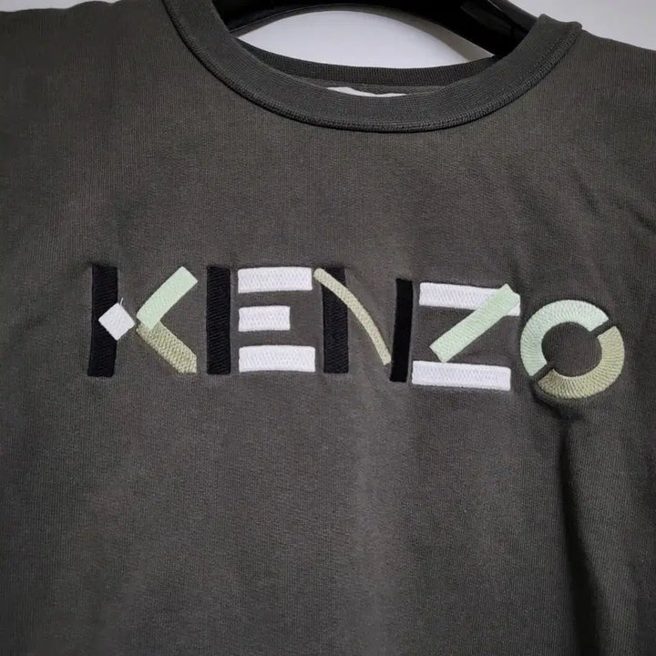 [BUNJANG] KENZO Logo Women's Sweatshirt Khaki / KENZO 겐조 로고 맨투맨 카키 여성 맨투맨