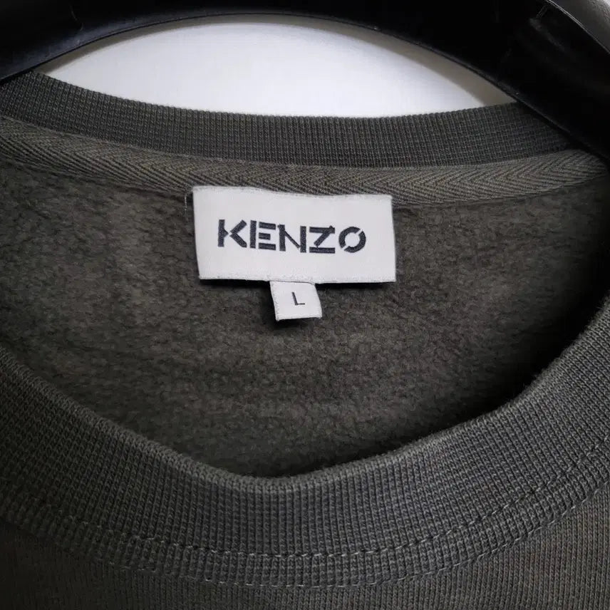 [BUNJANG] KENZO Logo Women's Sweatshirt Khaki / KENZO 겐조 로고 맨투맨 카키 여성 맨투맨