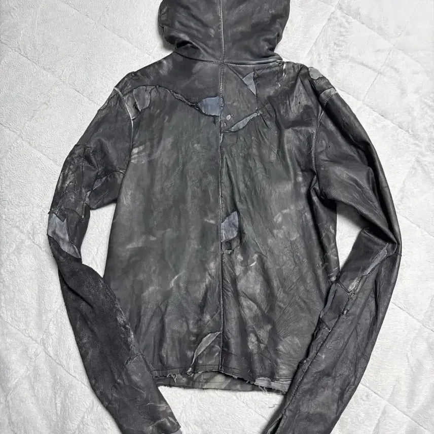 [SOLD OUT] ZAM BARRETT 타입 III 더블 지퍼 문스타 가죽후디 자켓