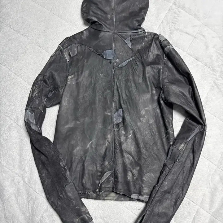 [SOLD OUT] ZAM BARRETT 타입 III 더블 지퍼 문스타 가죽후디 자켓
