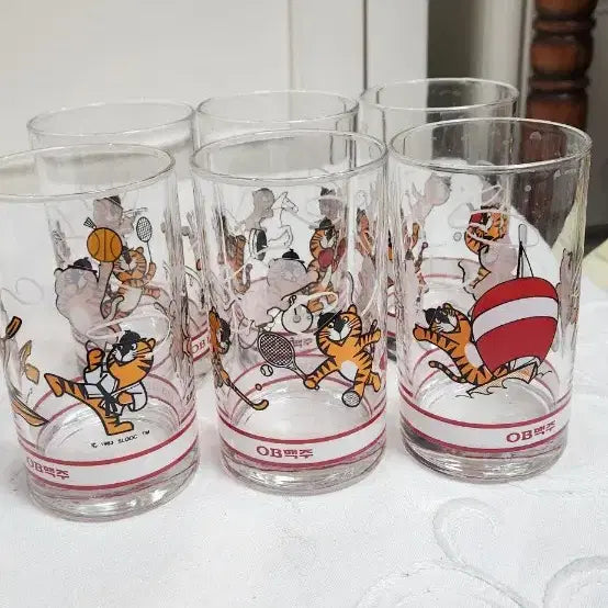 [BUNJANG] OB Beer 1988 Olympic Hodori Commemorative Cup Set / 88올림픽 호돌이 OB맥주 기념컵 시리즈 6개 1개가격