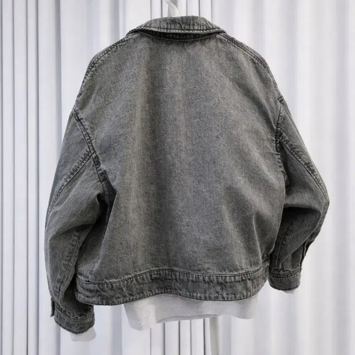 [BUNJANG] Karl Lagerfeld Gray Denim Jacket / 24년 칼 라거펠트 그레이 데님 자켓 / 세미오버핏