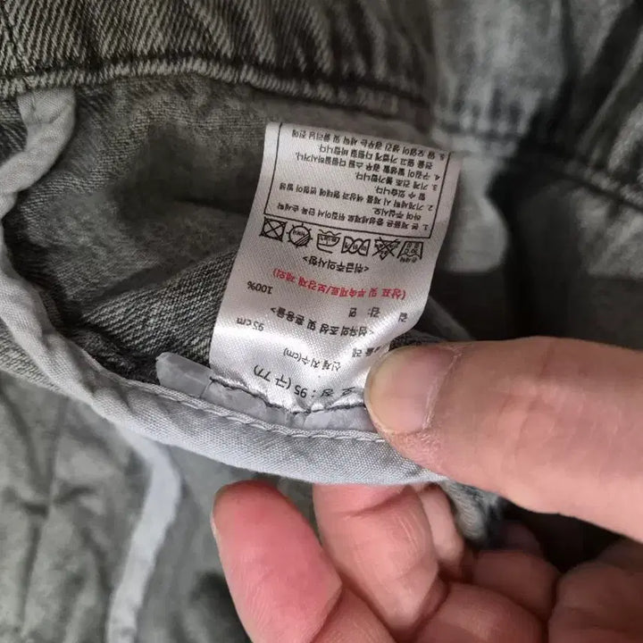 [BUNJANG] Karl Lagerfeld Gray Denim Jacket / 24년 칼 라거펠트 그레이 데님 자켓 / 세미오버핏