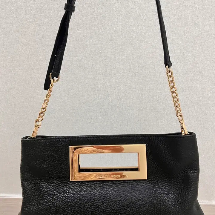 [BUNJANG] Michael Kors Black Leather Chain Shoulder Bag / 마이클코어스 블랙 레더 체인 숄더백(정품)