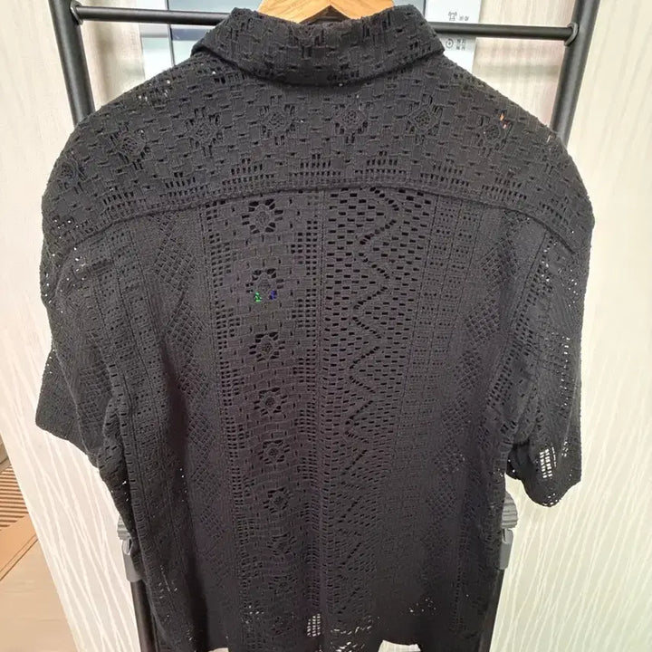 [BUNJANG] Black See-Through Short Sleeve Shirt / 시스루반팔셔츠