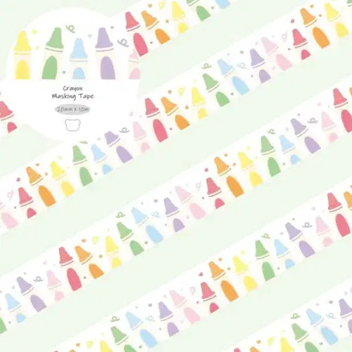 [BUNJANG] Jjibu Crayon Washi Tape / 찌부 크레용 마테