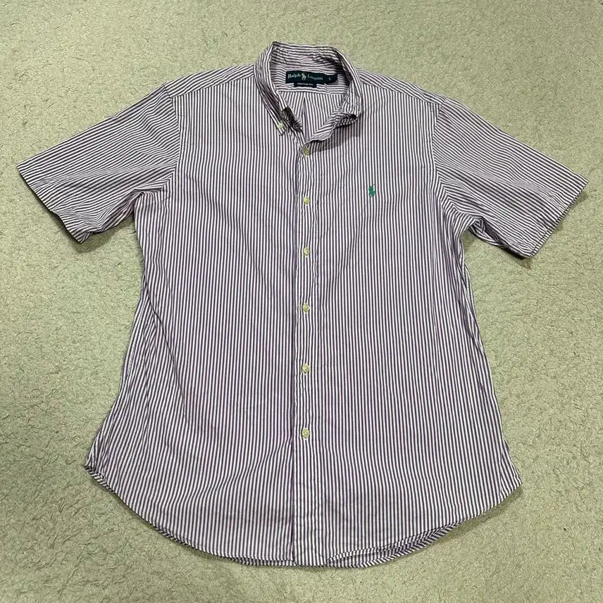 [BUNJANG] Polo Ralph Lauren Striped Short Sleeve Shirt L / 폴로 랄프로렌 스트라이프 반팔 셔츠 L