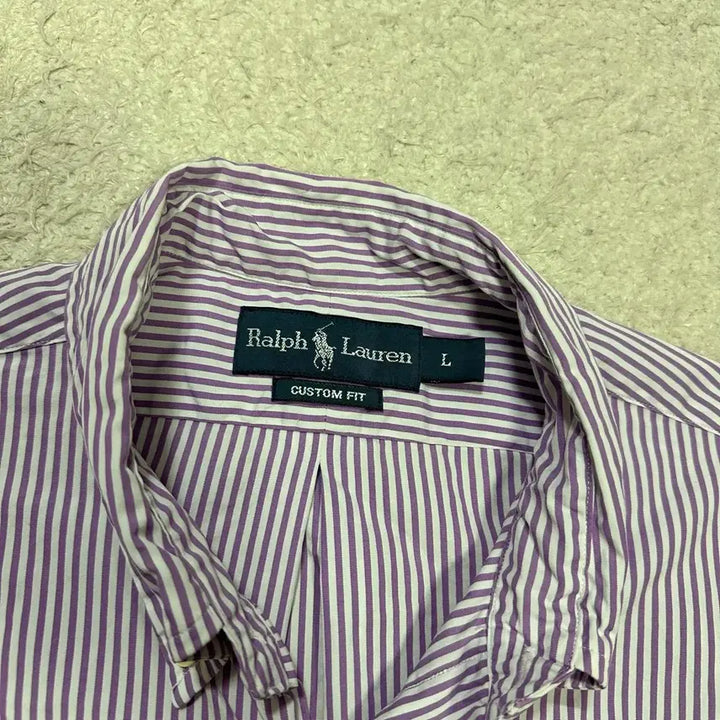 [BUNJANG] Polo Ralph Lauren Striped Short Sleeve Shirt L / 폴로 랄프로렌 스트라이프 반팔 셔츠 L