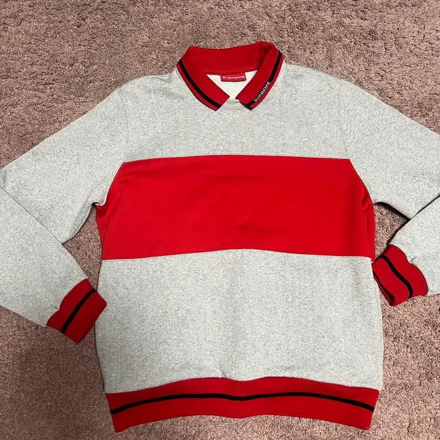 [BUNJANG] Supreme Sweatshirt Gray Red Men&