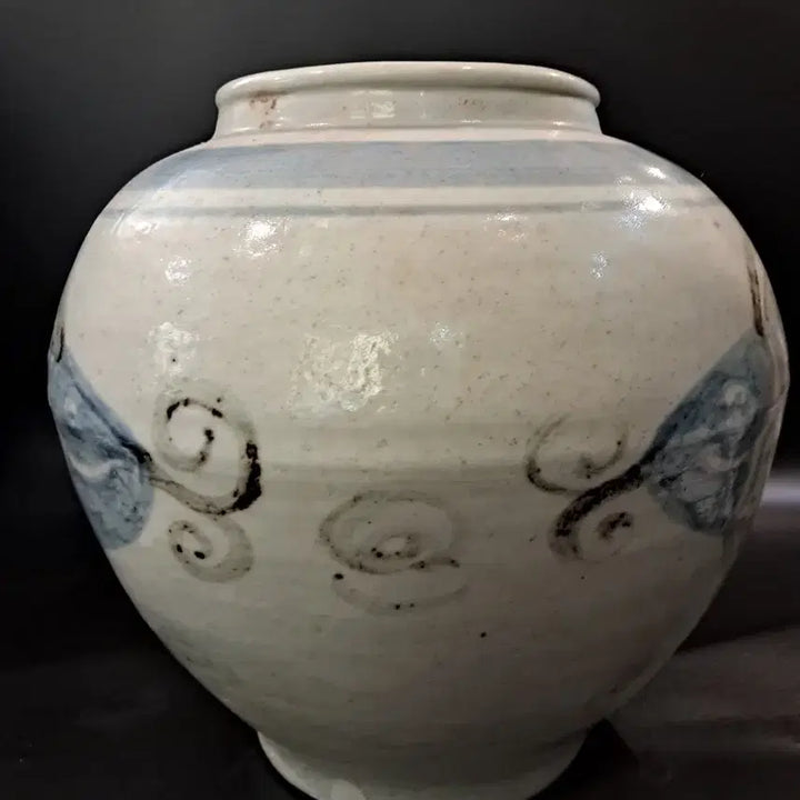 [BUNJANG] Haeju Kiln Iron Oxide Fish Pattern Jar / 해주단지 철화어문 호