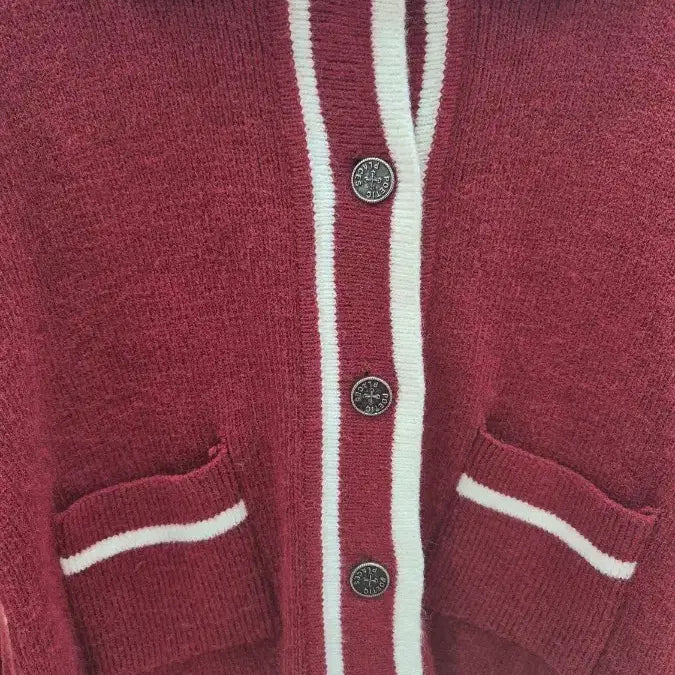 [BUNJANG] Fashion Store Wine Color Cardigan / 잠실역 매장 카라 니트 46,000원