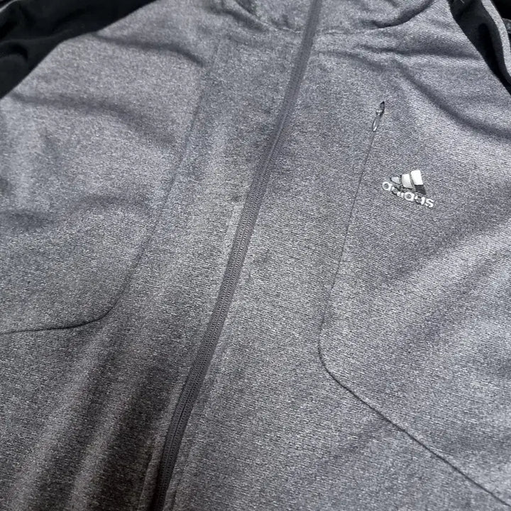 [BUNJANG] Adidas Gray Black Three-Stripe Track Top / 빈티지 아디다스 그레이 블랙 삼선 트랙탑(105)