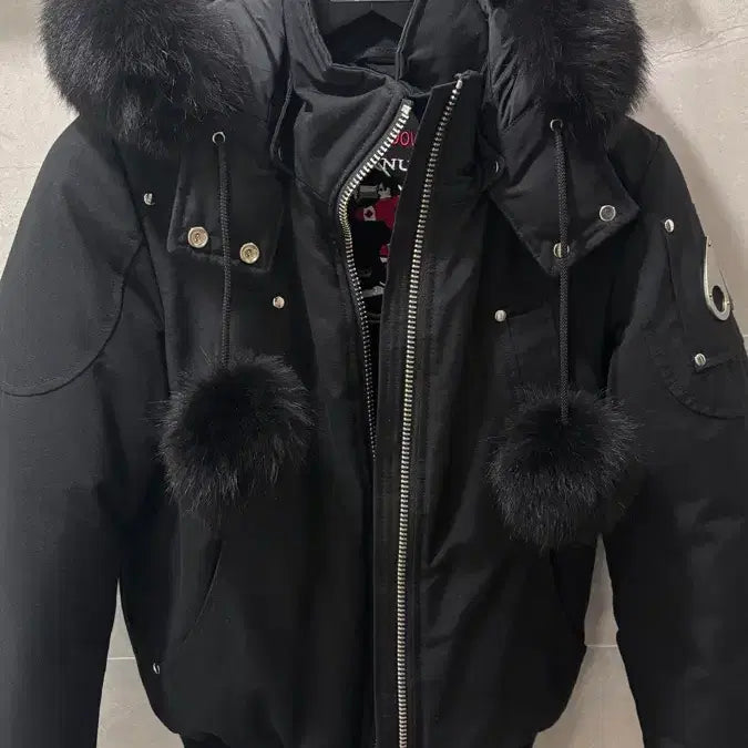 [BUNJANG] Moose Knuckles Debby Bomber Jacket Black Fur / 무스너클 데비봄버 블랙퍼