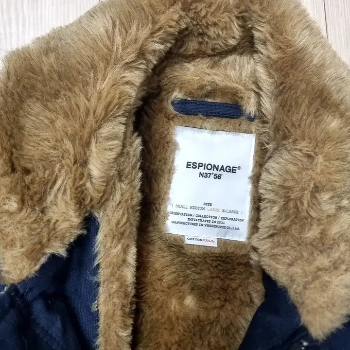 [BUNJANG] Espionage N1 Deck Jacket Navy (Size L) / 에스피오나지 N1 덱 자켓 네이비 퍼 카라(L)