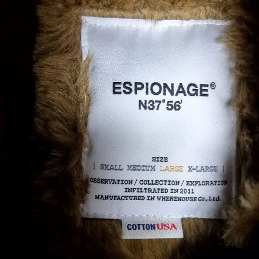 [BUNJANG] Espionage N1 Deck Jacket Navy (Size L) / 에스피오나지 N1 덱 자켓 네이비 퍼 카라(L)