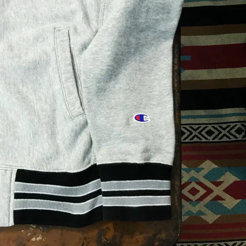 [BUNJANG] Champion Reverse Weave Gray Stadium Hoodie Jacket / 챔피온 리버스위브 그레이 스타디움 후드 자켓 남성 102 여성 프리사이즈