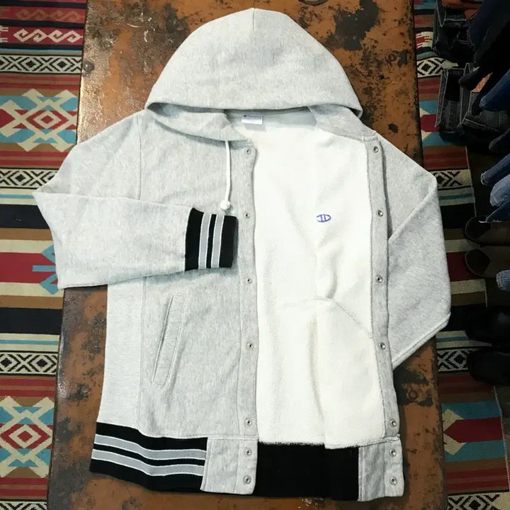 [BUNJANG] Champion Reverse Weave Gray Stadium Hoodie Jacket / 챔피온 리버스위브 그레이 스타디움 후드 자켓 남성 102 여성 프리사이즈