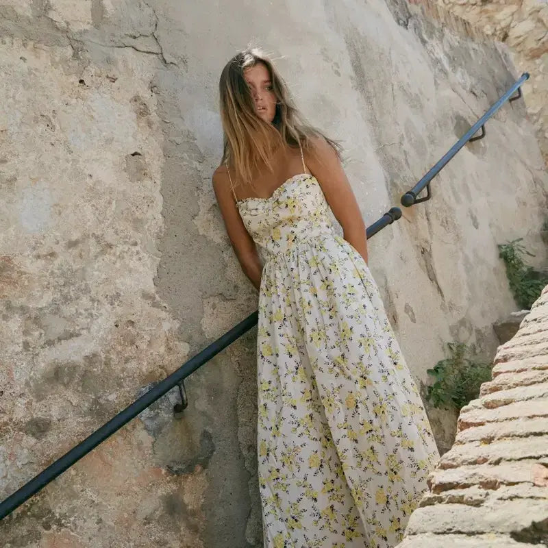 [BUNJANG] ZARA Flower Poplin Midi Dress S / [택ㅇ 새상품] 자라 플라워 포플린 미디 원피스 S