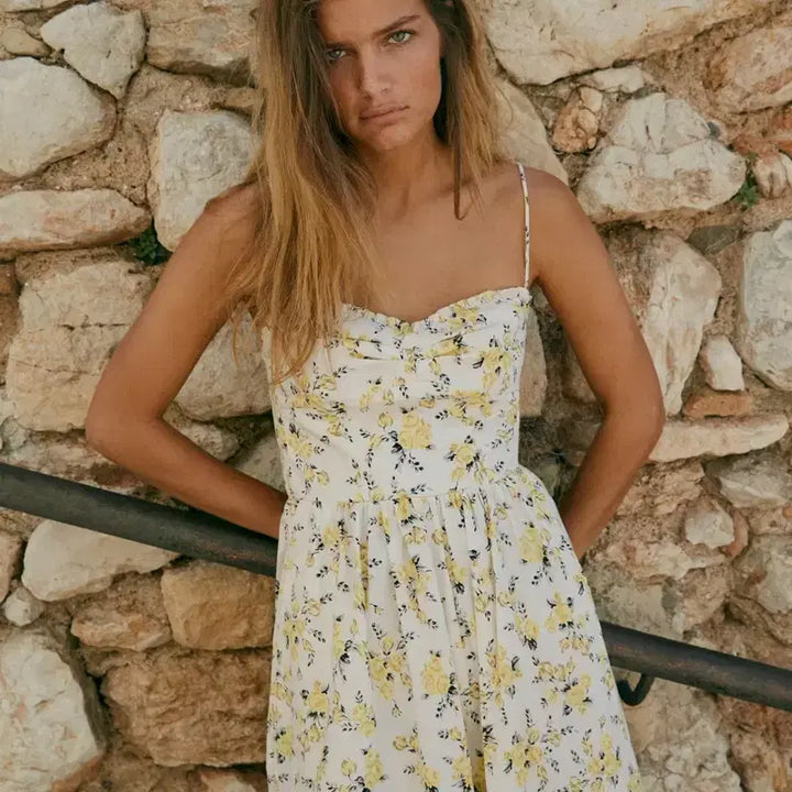 [BUNJANG] ZARA Flower Poplin Midi Dress S / [택ㅇ 새상품] 자라 플라워 포플린 미디 원피스 S