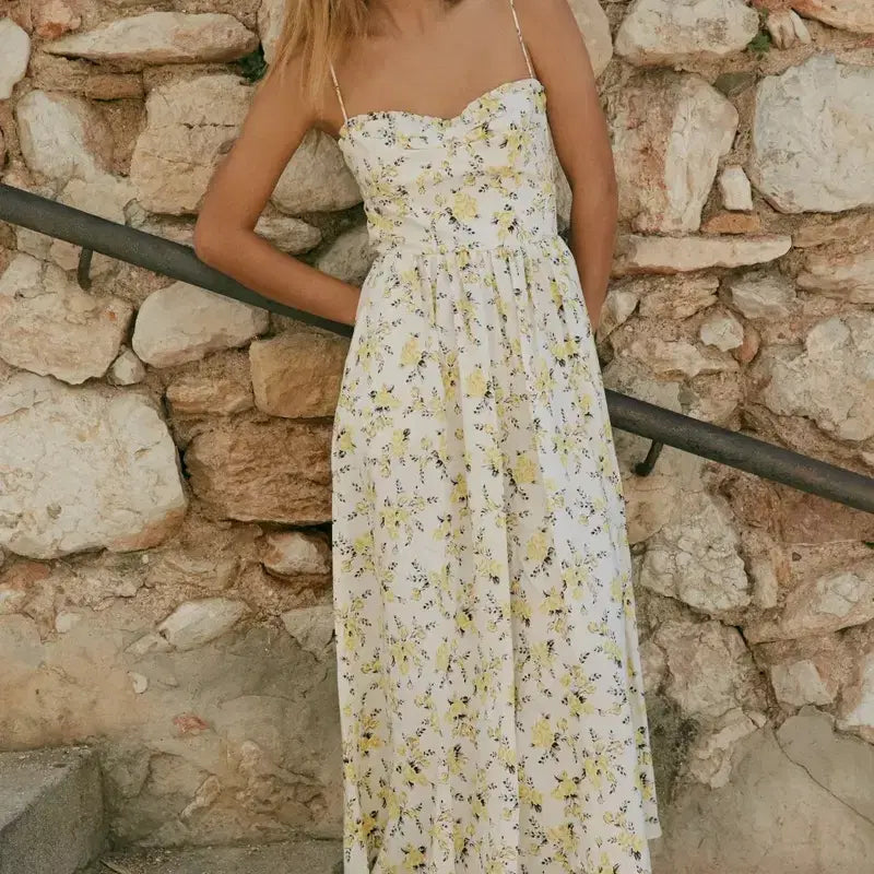 [BUNJANG] ZARA Flower Poplin Midi Dress S / [택ㅇ 새상품] 자라 플라워 포플린 미디 원피스 S