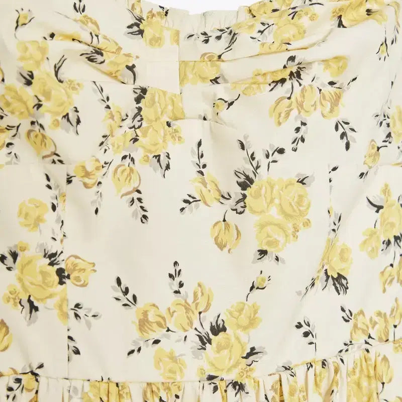 [BUNJANG] ZARA Flower Poplin Midi Dress S / [택ㅇ 새상품] 자라 플라워 포플린 미디 원피스 S