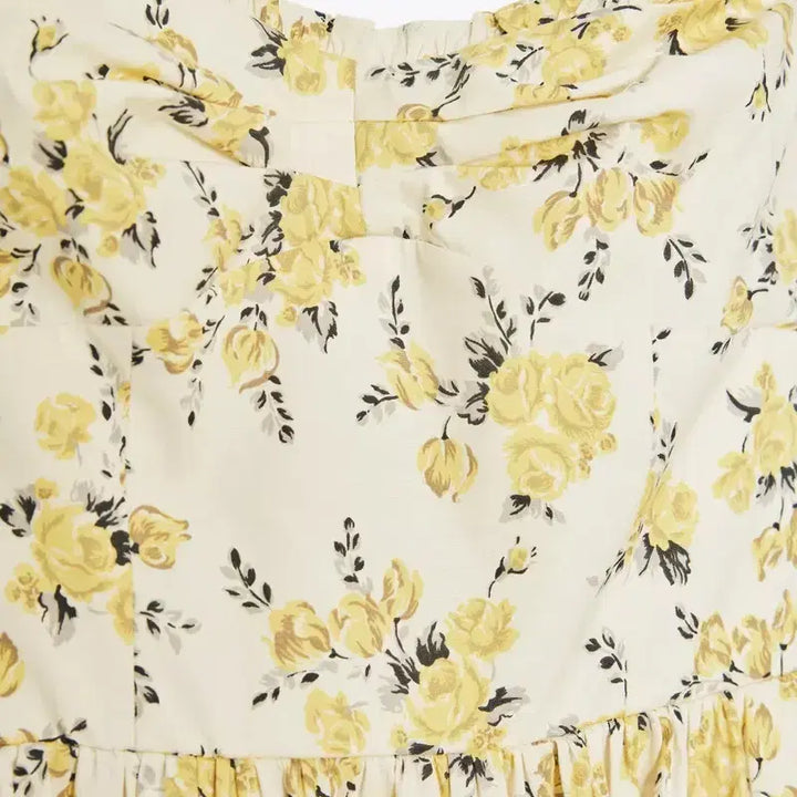 [BUNJANG] ZARA Flower Poplin Midi Dress S / [택ㅇ 새상품] 자라 플라워 포플린 미디 원피스 S
