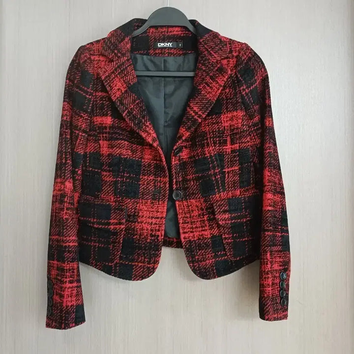 [BUNJANG] DKNY Tweed Jacket - Checkered 44 / 2회착용 DKNY 체크 울 트위드자켓 44