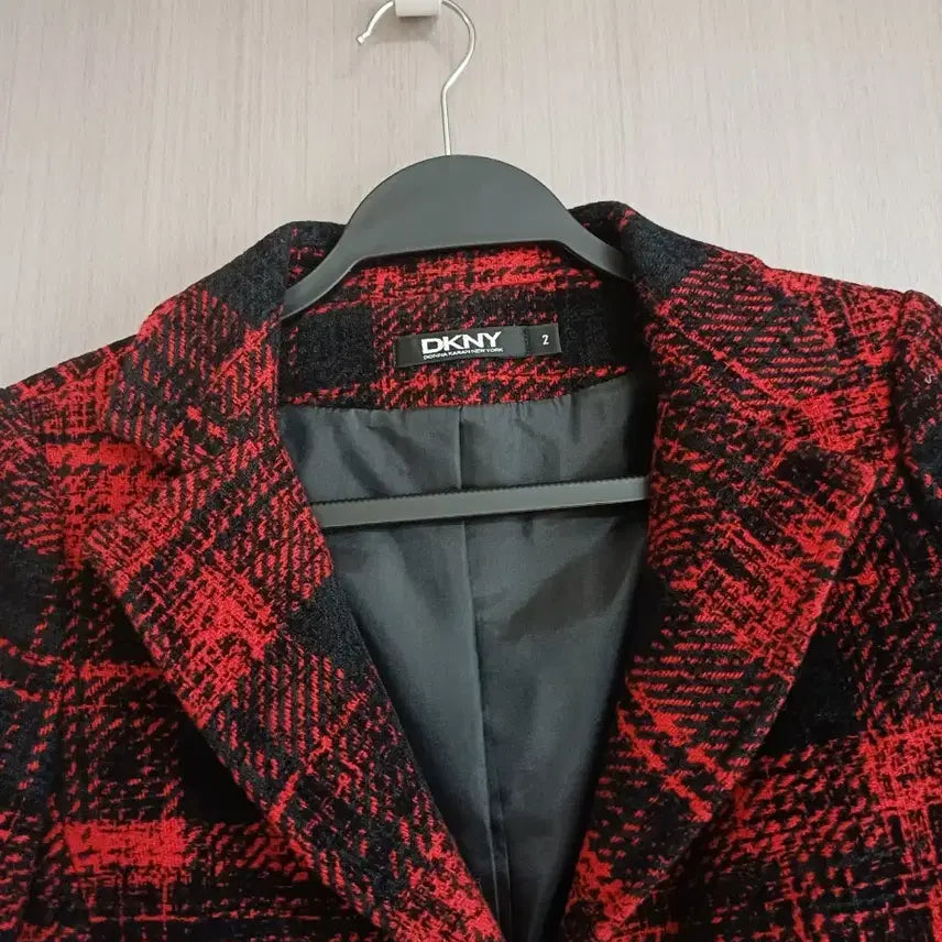 [BUNJANG] DKNY Tweed Jacket - Checkered 44 / 2회착용 DKNY 체크 울 트위드자켓 44