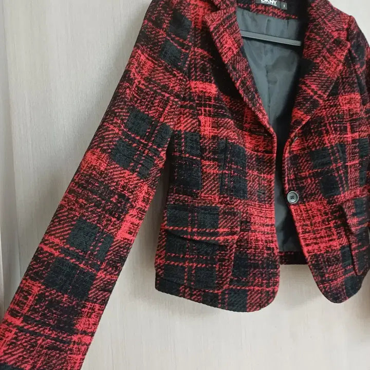[BUNJANG] DKNY Tweed Jacket - Checkered 44 / 2회착용 DKNY 체크 울 트위드자켓 44