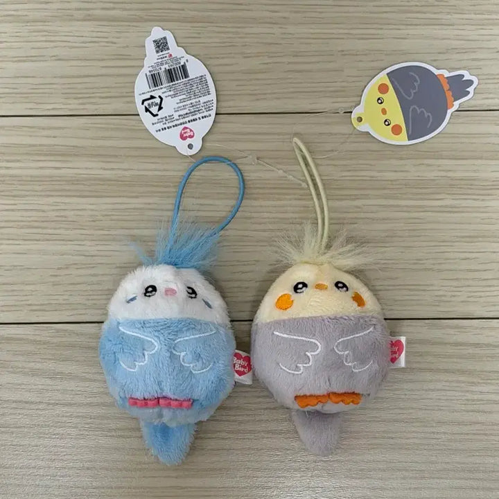 [SOLD OUT] 아기새 키링 사랑앵무 왕관앵무 인형 새상품 2개세트 일괄