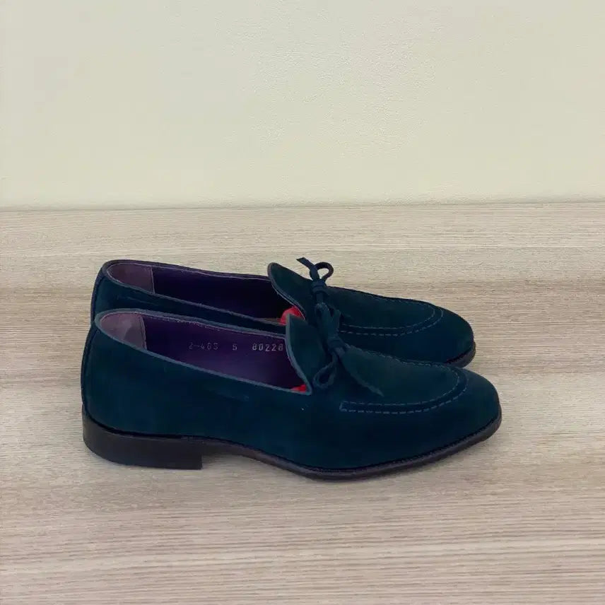 [BUNJANG] Carmina String Loafer UK5 (240mm) - Navy Suede / 까르미나 스트링 로퍼 UK5 판매합니다. 240 사이즈