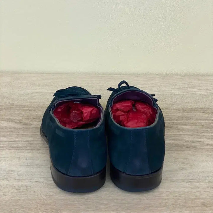 [BUNJANG] Carmina String Loafer UK5 (240mm) - Navy Suede / 까르미나 스트링 로퍼 UK5 판매합니다. 240 사이즈