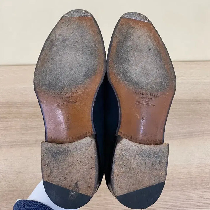 [BUNJANG] Carmina String Loafer UK5 (240mm) - Navy Suede / 까르미나 스트링 로퍼 UK5 판매합니다. 240 사이즈