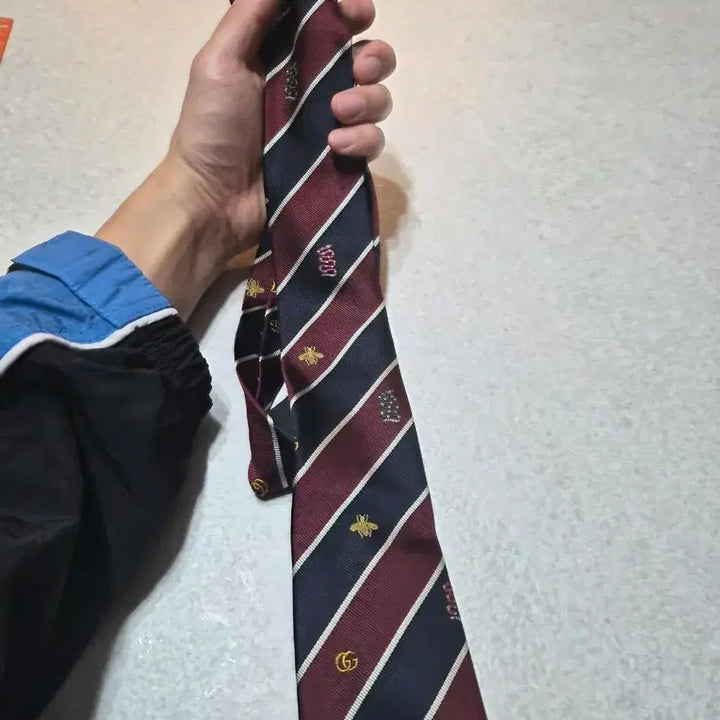 [BUNJANG] Gucci Stripe Logo, Bee & Snake Tie / 구찌 스트라이프 로고&비&스네이크 넥타이