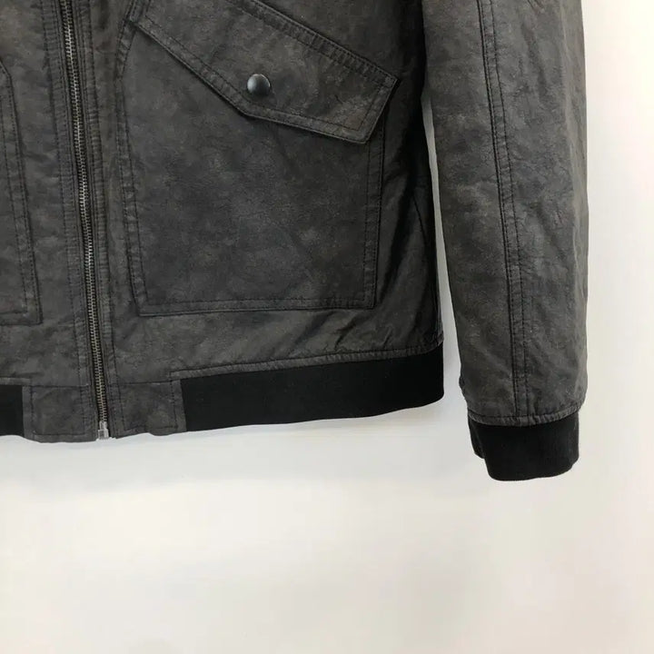 [BUNJANG] Panicale Italy Eco Leather Blouson Jacket / 빠니깔레 이태리 에코레더 블루종점퍼 95
